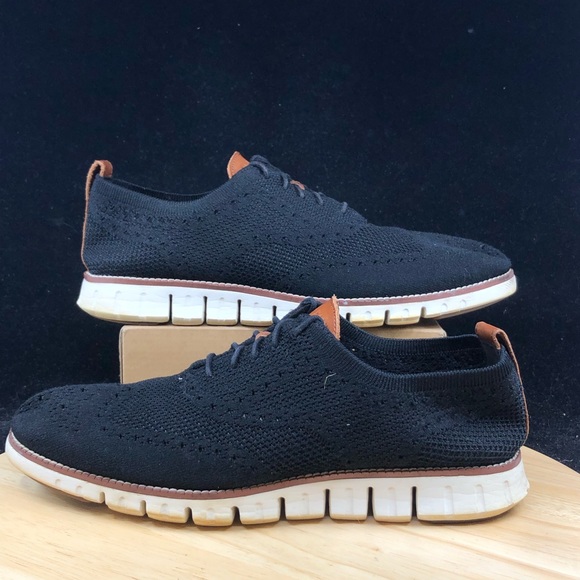 Black Wingtip Knit Shoes C24948 